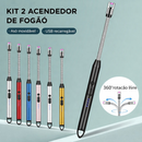Acendedor de Fogão Plasma Elétrico Recarregável USB Sem Chama Flexível 360°