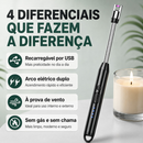 Acendedor de Fogão Plasma Elétrico Recarregável USB Sem Chama Flexível 360°
