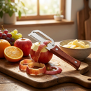 Descascador De Frutas E Vegetais Com Cabo De Madeira , Faca De Descascar Cozinha Em Aço Inoxidável Abridor